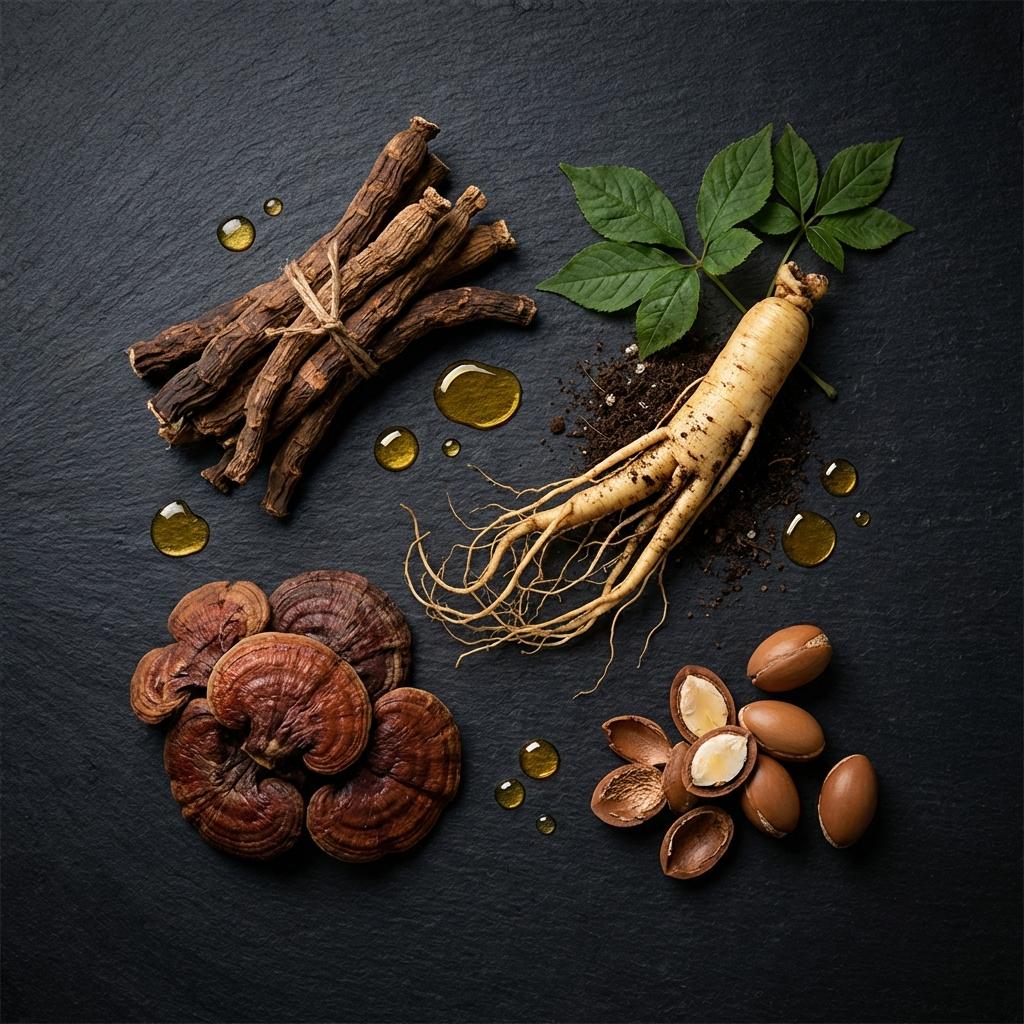 Các chiết xuất thảo dược quý giá trong dầu gội phủ bạc.