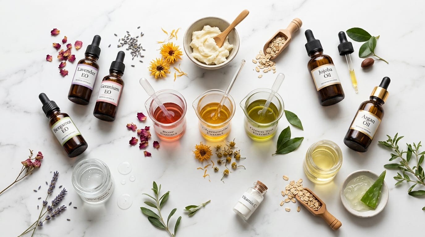 Cosmetic raw ingredients flat lay 1dc8185d9f