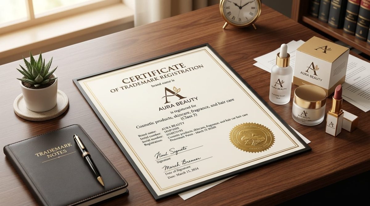 Trademark registration concept for cosmetics brand d35e0a58d6